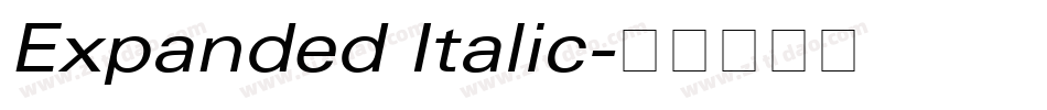 Expanded Italic字体转换